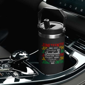 Juneteenth 1865 Flip Straw Tumbler Celebrate Black Freedom Breaking Every Chain TS02 Print Your Wear
