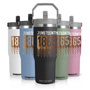 Juneteenth 1865 Flip Straw Tumbler June 19th Celebrating Black Freedom Melanin TS10 Print Your Wear