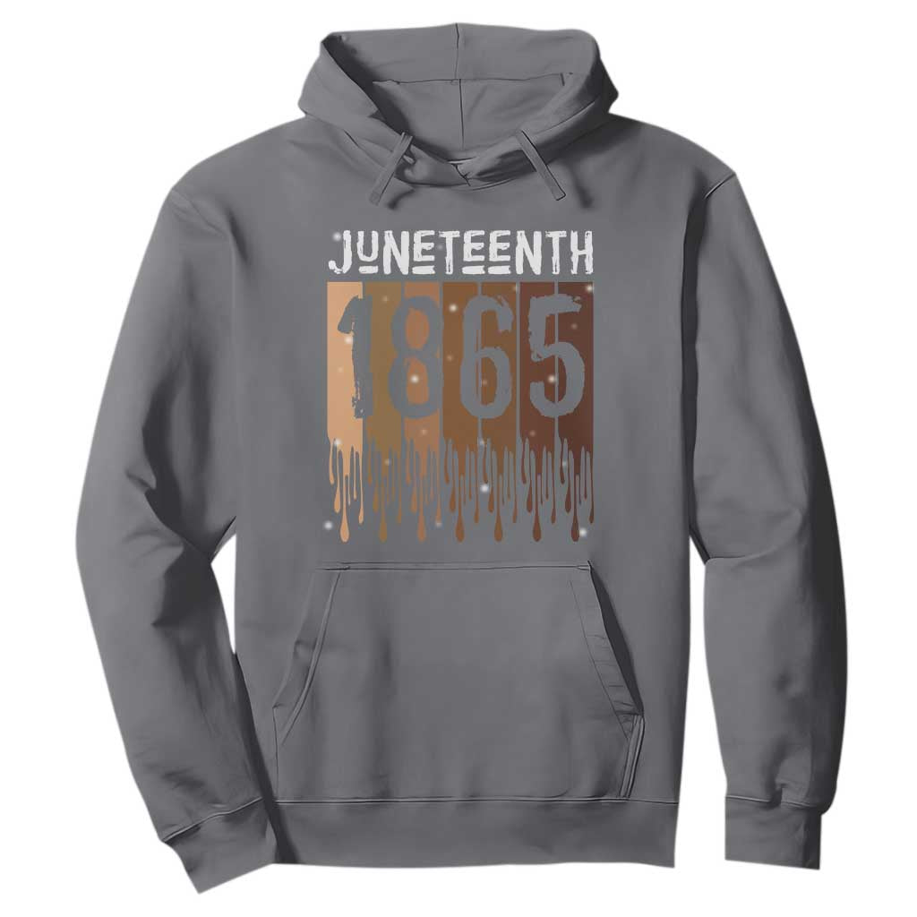 Juneteenth 1865 Hoodie June 19th Celebrating Black Freedom Melanin TS10 Charcoal Print Your Wear