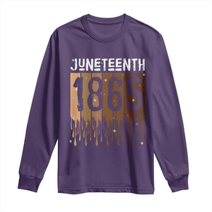 Juneteenth 1865 Long Sleeve Shirt June 19th Celebrating Black Freedom Melanin TS10 Purple Print Your Wear
