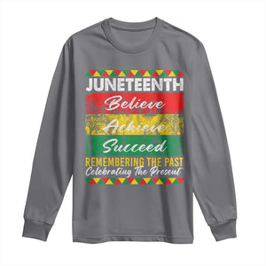 Juneteenth 1865 Long Sleeve Shirt Remembering The Past Black Freedom African Independence Day TS10 Charcoal Print Your Wear