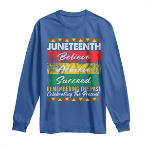 Juneteenth 1865 Long Sleeve Shirt Remembering The Past Black Freedom African Independence Day TS10 Royal Blue Print Your Wear
