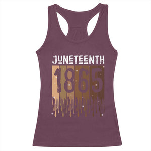 Juneteenth 1865 Racerback Tank Top June 19th Celebrating Black Freedom Melanin TS10 Maroon Print Your Wear