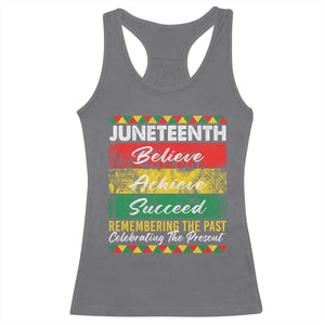 Juneteenth 1865 Racerback Tank Top Remembering The Past Black Freedom African Independence Day TS10 Charcoal Print Your Wear