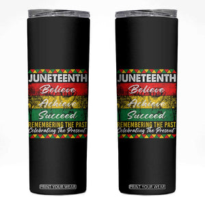 Juneteenth 1865 Skinny Tumbler Remembering The Past Black Freedom African Independence Day TS10 Black Print Your Wear