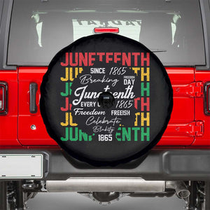 Juneteenth 1865 Spare Tire Cover Celebrate Black Freedom Breaking Every Chain TS02 Black Print Your Wear