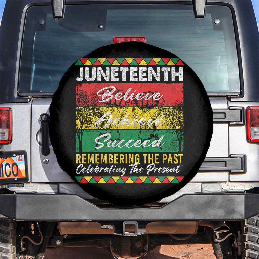 Juneteenth 1865 Spare Tire Cover Remembering The Past Black Freedom African Independence Day TS10 No hole Black Print Your Wear