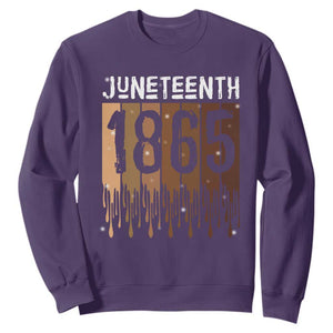 Juneteenth 1865 Sweatshirt June 19th Celebrating Black Freedom Melanin TS10 Purple Print Your Wear