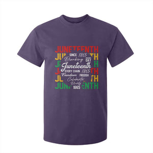 Juneteenth 1865 T Shirt For Kid Celebrate Black Freedom Breaking Every Chain TS02 Purple Print Your Wear