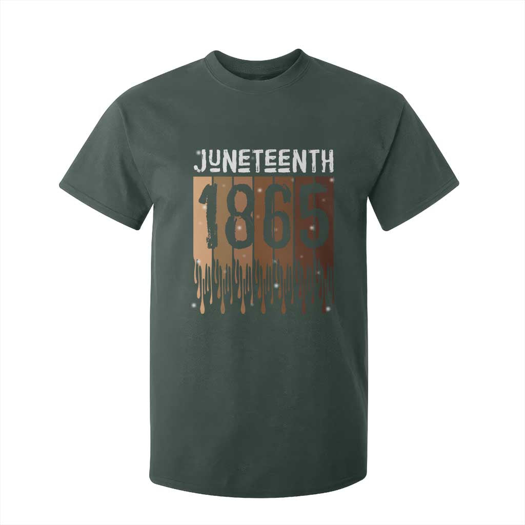 Juneteenth 1865 T Shirt For Kid June 19th Celebrating Black Freedom Melanin TS10 Dark Forest Green Print Your Wear