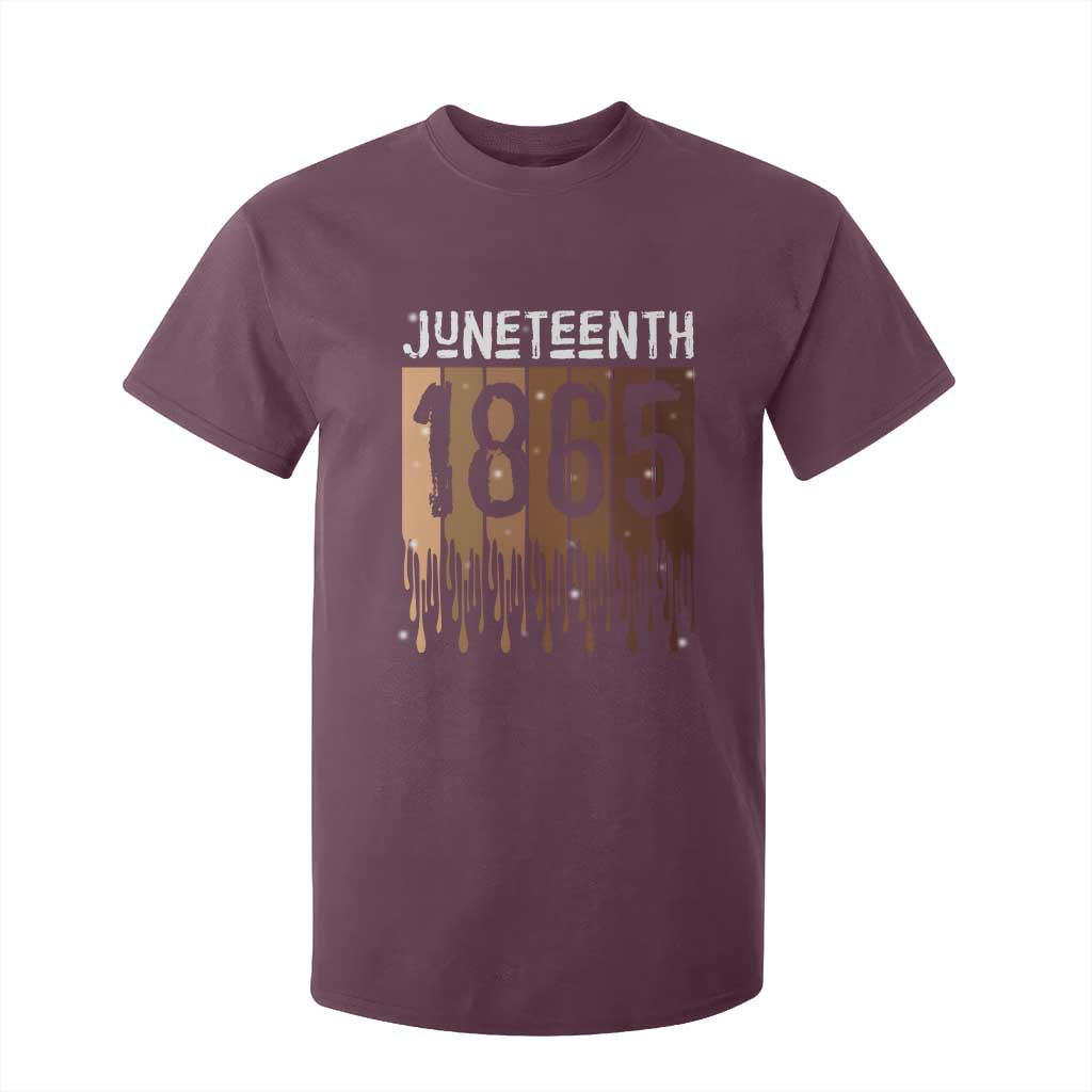 Juneteenth 1865 T Shirt For Kid June 19th Celebrating Black Freedom Melanin TS10 Maroon Print Your Wear