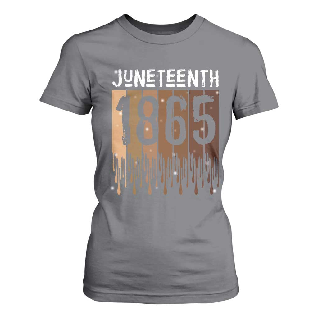 Juneteenth 1865 T Shirt For Women June 19th Celebrating Black Freedom Melanin TS10 Charcoal Print Your Wear