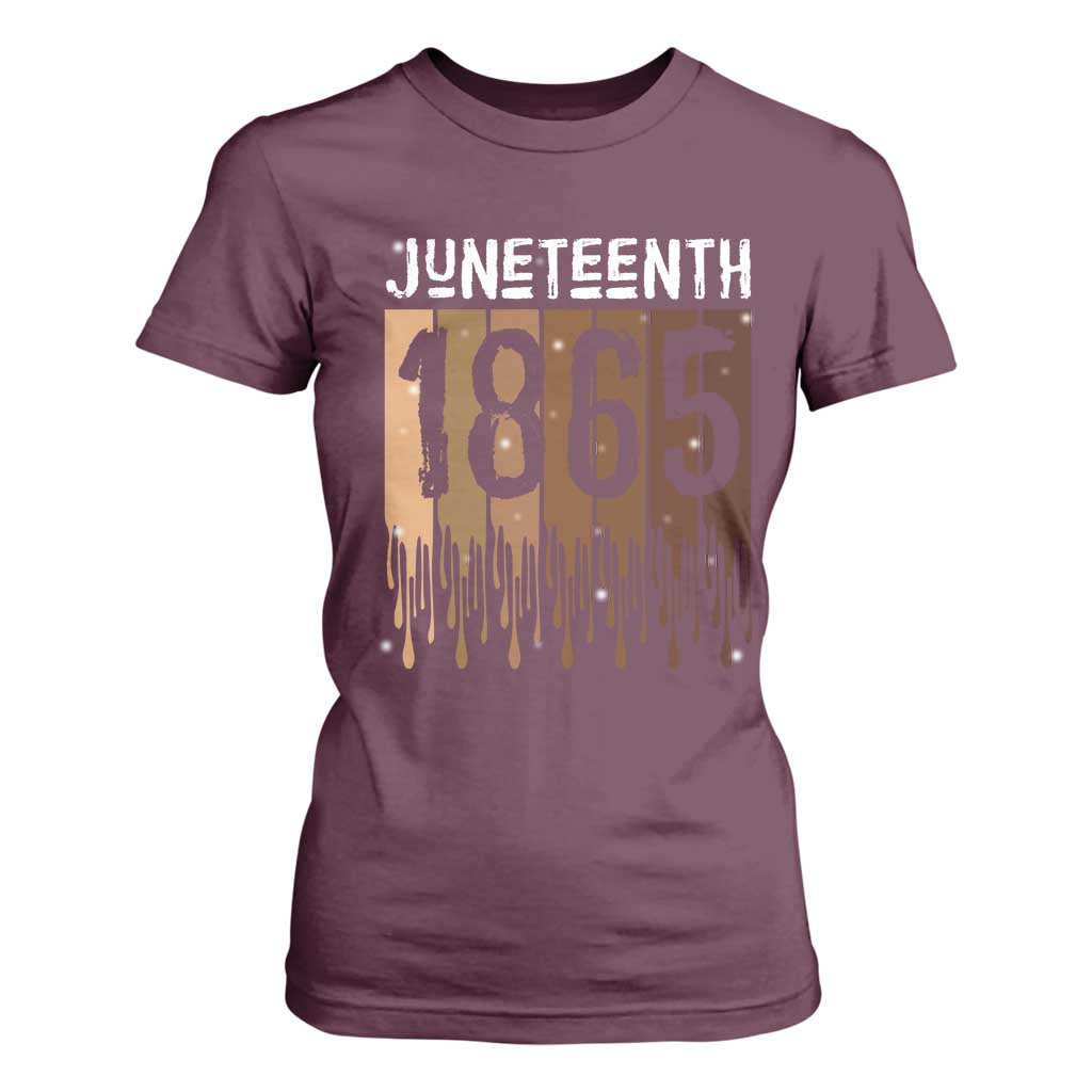 Juneteenth 1865 T Shirt For Women June 19th Celebrating Black Freedom Melanin TS10 Maroon Print Your Wear