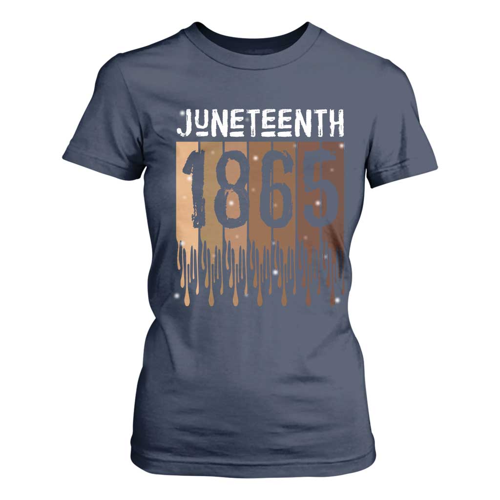 Juneteenth 1865 T Shirt For Women June 19th Celebrating Black Freedom Melanin TS10 Navy Print Your Wear