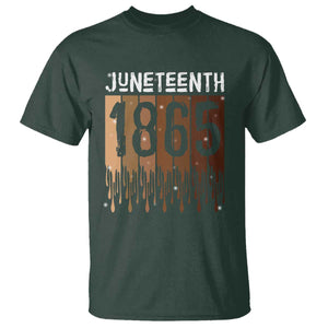 Juneteenth 1865 T Shirt June 19th Celebrating Black Freedom Melanin TS10 Dark Forest Green Print Your Wear