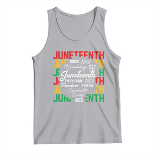 Juneteenth 1865 Tank Top Celebrate Black Freedom Breaking Every Chain TS02 Athletic Heather Print Your Wear