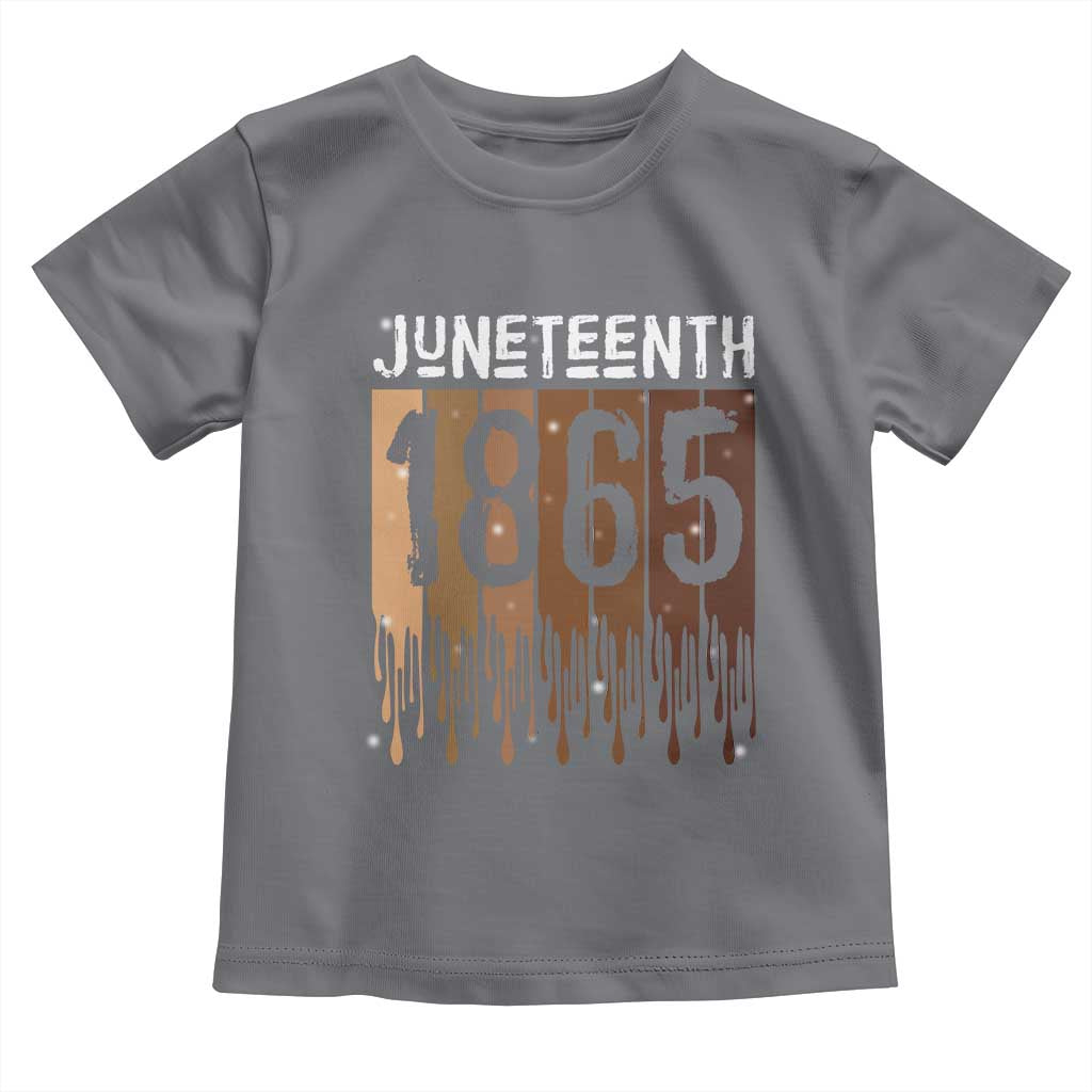 Juneteenth 1865 Toddler T Shirt June 19th Celebrating Black Freedom Melanin TS10 Charcoal Print Your Wear