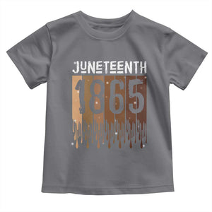 Juneteenth 1865 Toddler T Shirt June 19th Celebrating Black Freedom Melanin TS10 Charcoal Print Your Wear