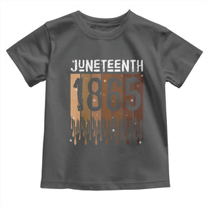 Juneteenth 1865 Toddler T Shirt June 19th Celebrating Black Freedom Melanin TS10 Dark Heather Print Your Wear
