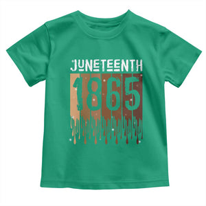 Juneteenth 1865 Toddler T Shirt June 19th Celebrating Black Freedom Melanin TS10 Irish Green Print Your Wear