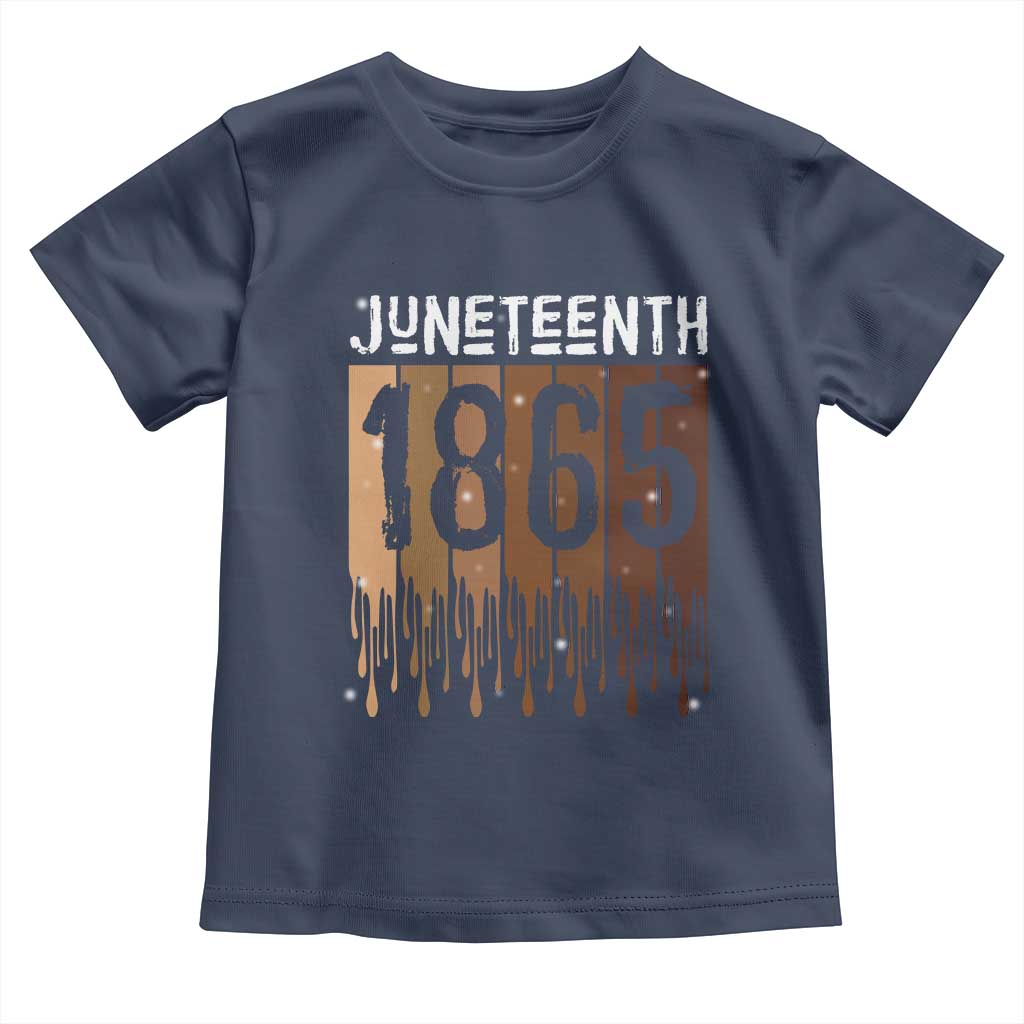 Juneteenth 1865 Toddler T Shirt June 19th Celebrating Black Freedom Melanin TS10 Navy Print Your Wear