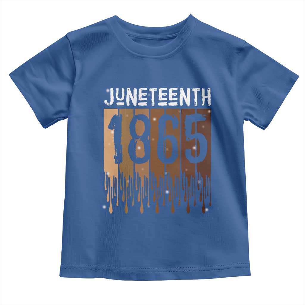 Juneteenth 1865 Toddler T Shirt June 19th Celebrating Black Freedom Melanin TS10 Royal Blue Print Your Wear