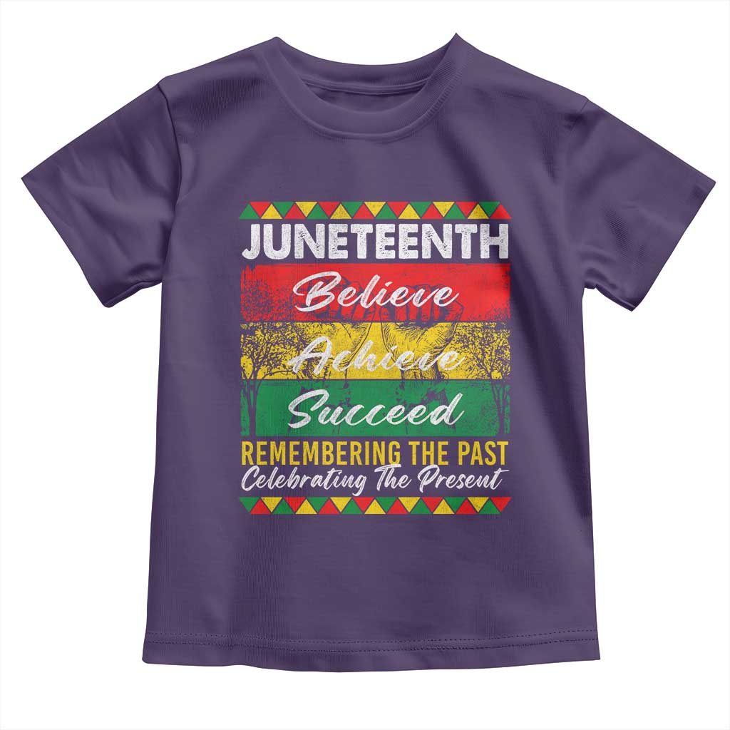 Juneteenth 1865 Toddler T Shirt Remembering The Past Black Freedom African Independence Day TS10 Purple Print Your Wear