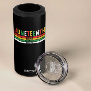 Juneteenth 4 in 1 Can Cooler Tumbler Black History Culture Excellence Respect Retro Vintage TS10 Print Your Wear