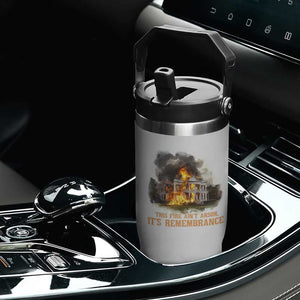 Juneteenth Ancestral Justice Flip Straw Tumbler This Fire Aint Arson It is Remembrance Black History TS02 Print Your Wear