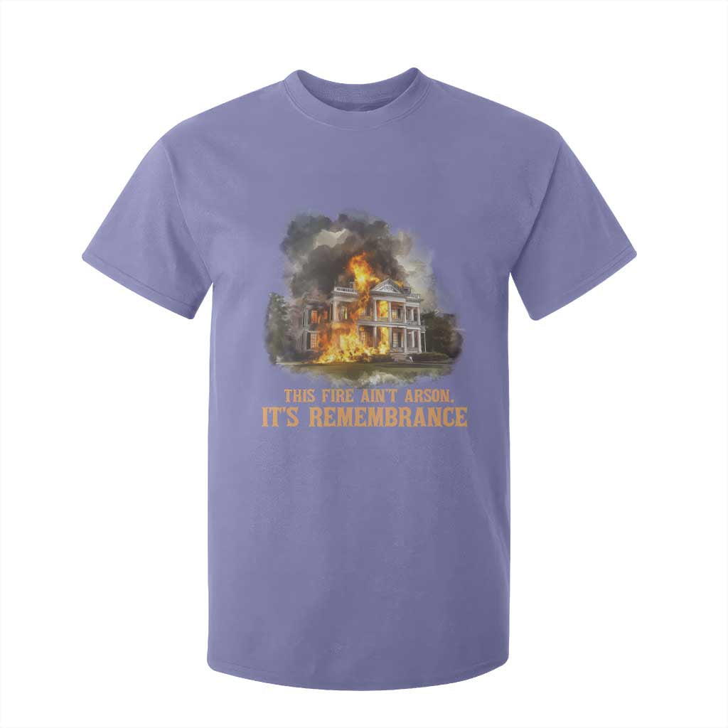 Juneteenth Ancestral Justice T Shirt For Kid This Fire Aint Arson It is Remembrance Black History TS02 Violet Print Your Wear