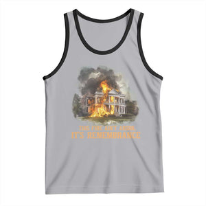 Juneteenth Ancestral Justice Tank Top This Fire Aint Arson It is Remembrance Black History TS02 Athletic Heather Black Print Your Wear