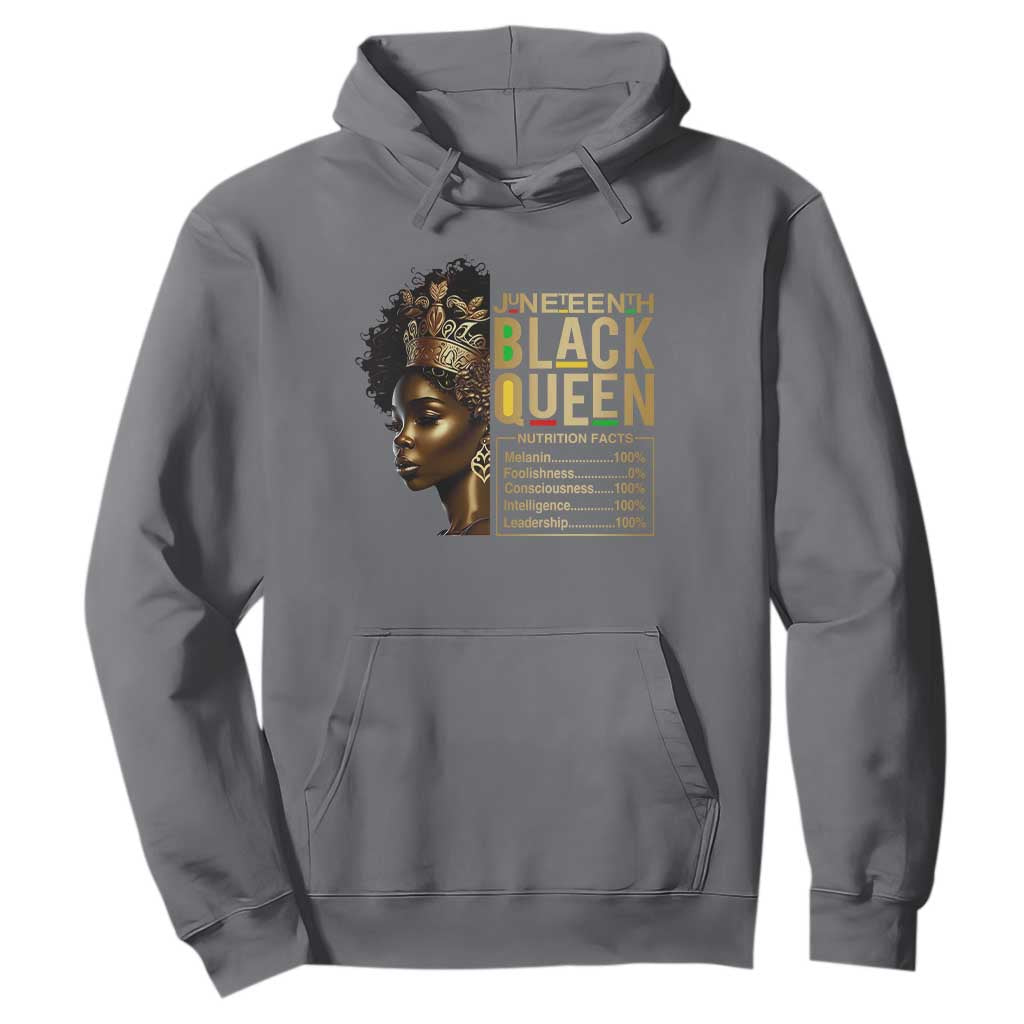 Juneteenth Black Queen Nutritional Facts Hoodie Afro Melanin Queen TS11 Charcoal Print Your Wear