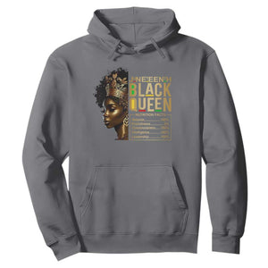 Juneteenth Black Queen Nutritional Facts Hoodie Afro Melanin Queen TS11 Charcoal Print Your Wear