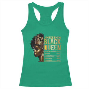 Juneteenth Black Queen Nutritional Facts Racerback Tank Top Afro Melanin Queen TS11 Irish Green Print Your Wear