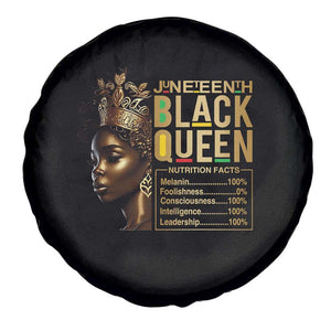 Juneteenth Black Queen Nutritional Facts Spare Tire Cover Afro Melanin Queen TS11 Print Your Wear