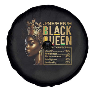 Juneteenth Black Queen Nutritional Facts Spare Tire Cover Afro Melanin Queen TS11 Print Your Wear
