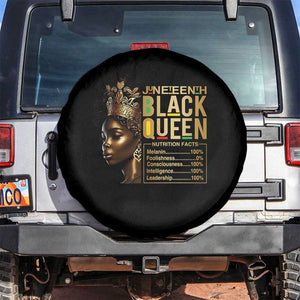 Juneteenth Black Queen Nutritional Facts Spare Tire Cover Afro Melanin Queen TS11 No hole Black Print Your Wear