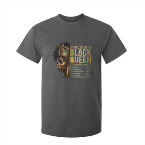 Juneteenth Black Queen Nutritional Facts T Shirt For Kid Afro Melanin Queen TS11 Dark Heather Print Your Wear