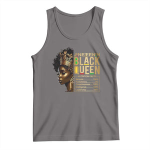 Juneteenth Black Queen Nutritional Facts Tank Top Afro Melanin Queen TS11 Deep Heather Print Your Wear