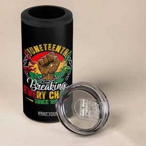 Juneteenth Breaking Every Chain Since 1865 4 in 1 Can Cooler Tumbler Retro Vintage TS10 Print Your Wear
