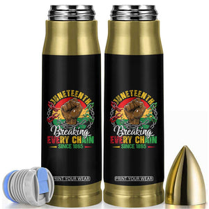 Juneteenth Breaking Every Chain Since 1865 Bullet Tumbler Retro Vintage TS10 Black Print Your Wear