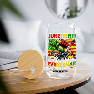 Juneteenth Breaking Every Chain Since 1865 Glass Can Hand Fist Freedom TS11 Print Your Wear