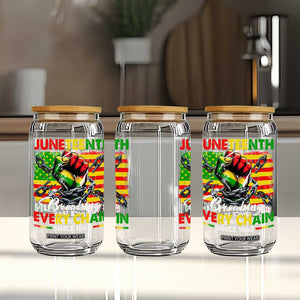 Juneteenth Breaking Every Chain Since 1865 Glass Can Hand Fist Freedom TS11 Print Your Wear