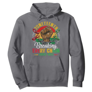 Juneteenth Breaking Every Chain Since 1865 Hoodie Retro Vintage TS10 Charcoal Print Your Wear