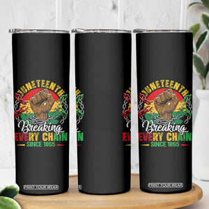 Juneteenth Breaking Every Chain Since 1865 Skinny Tumbler Retro Vintage TS10 Print Your Wear