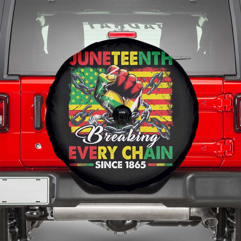 Juneteenth Breaking Every Chain Since 1865 Spare Tire Cover Hand Fist Freedom TS11 Black Print Your Wear