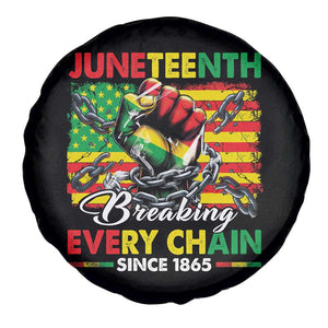 Juneteenth Breaking Every Chain Since 1865 Spare Tire Cover Hand Fist Freedom TS11 Print Your Wear