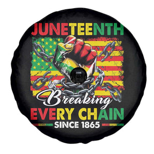 Juneteenth Breaking Every Chain Since 1865 Spare Tire Cover Hand Fist Freedom TS11 Print Your Wear