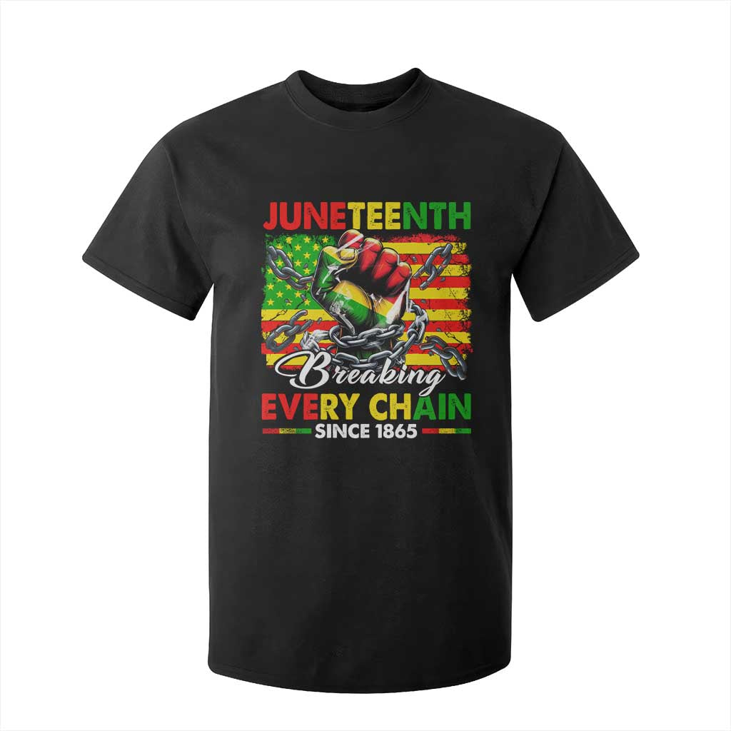 Juneteenth Breaking Every Chain Since 1865 T Shirt For Kid Hand Fist Freedom TS11 Black Print Your Wear