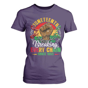 Juneteenth Breaking Every Chain Since 1865 T Shirt For Women Retro Vintage TS10 Purple Print Your Wear
